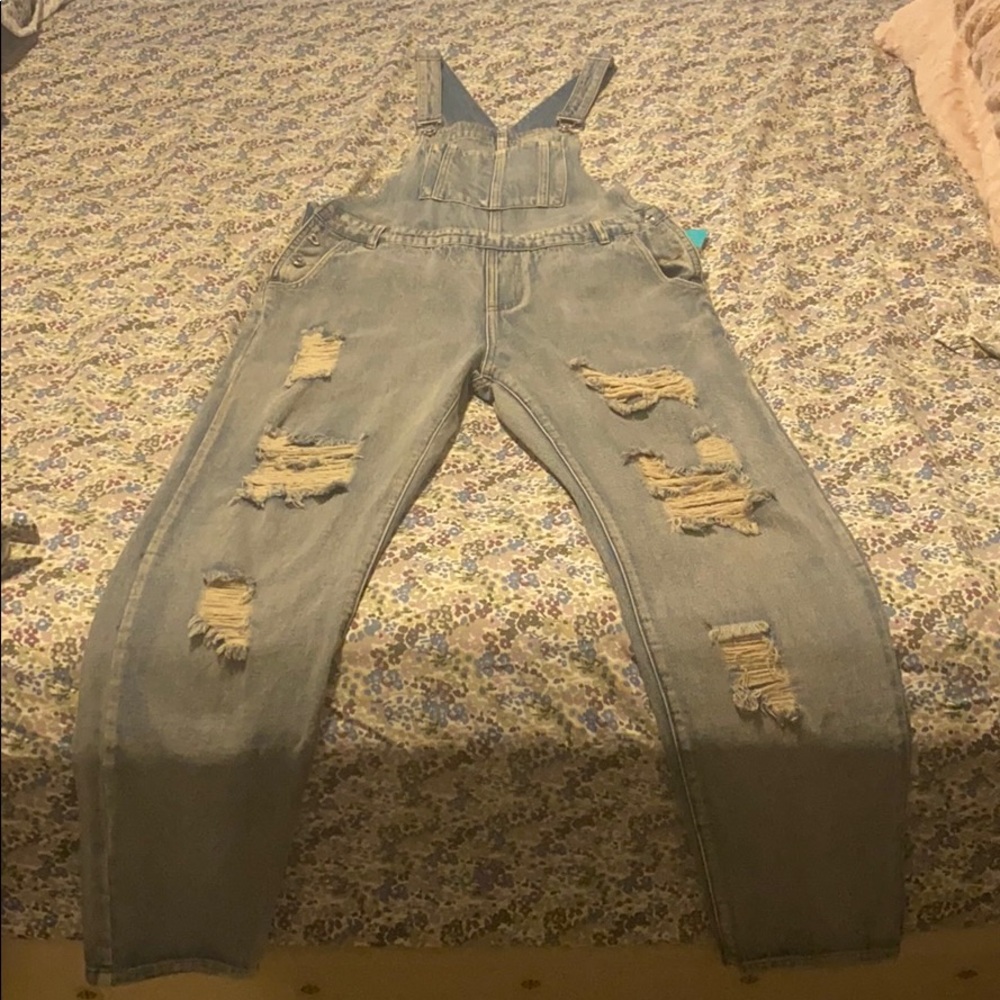 Distressed Overalls